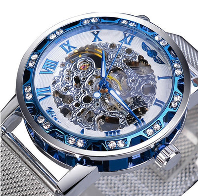 Reloj Mecánico con Correa Hueca de Diamantes de Imitación - Image 26