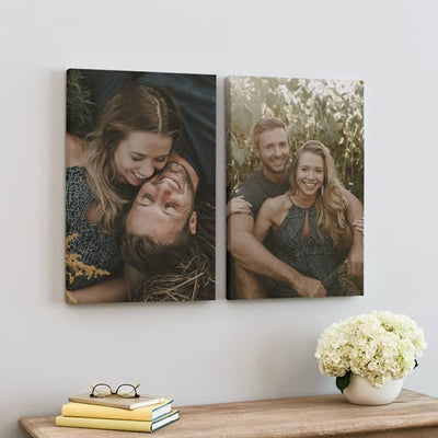 Lienzo Personalizado con Foto de Mascotas Familiares