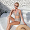 Traje de Baño Bikini de Lujo Dividido con Lentejuelas