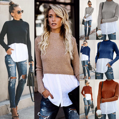 Blusa de Manga Larga con Detalles de Costura para Mujer - Image 2