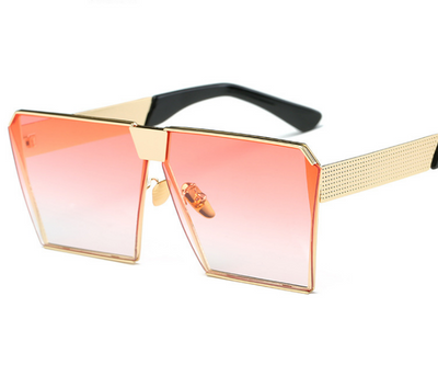 Silver-framed square polarized sunglasses with dark gray lenses and textured temples on a white background. - Image 20