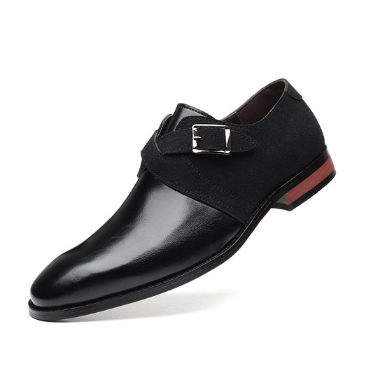Zapatos de Cuero para Hombre Talla Grande - Diseño Ejecutivo con Combinación de Colores