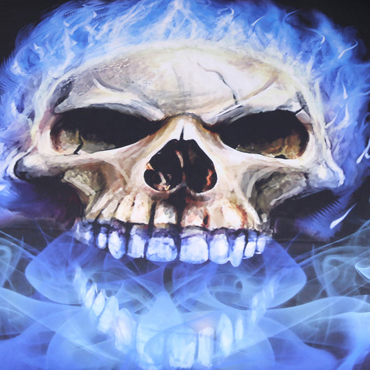 Juego de Tres Piezas Calavera Fuego Azul - Image 4