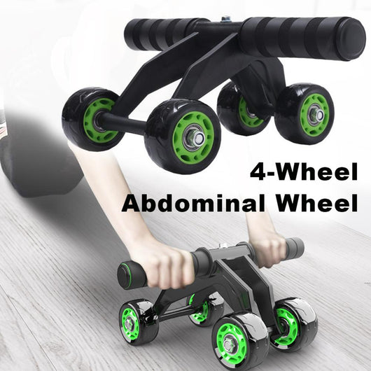 Rodillo Abdominal de 4 Ruedas para Ejercicio en Casa