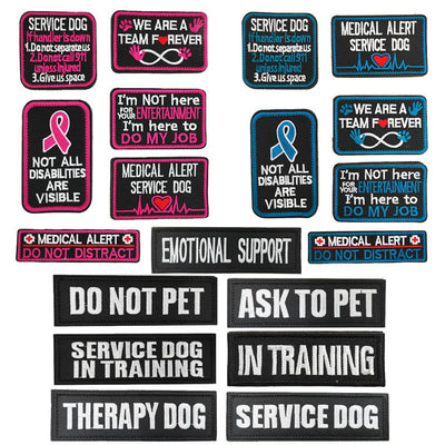 Accesorios para Perros con Bordado y Velcro - Pegatinas Decorativas Personalizables