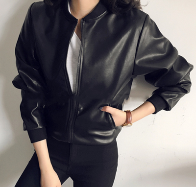 Chaqueta de Cuero PU Slim para Mujer - Estilo Motociclista Moderno - Image 2