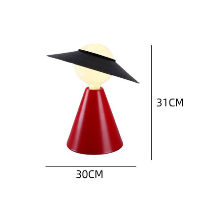 Lámpara de Escritorio Diseño Sombrero de Paja - Decoración Moderna para Estudio y Dormitorio - Image 4