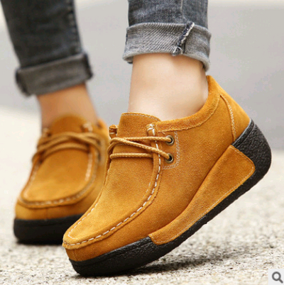 Zapatos Casuales de Cuero con Cordones y Suela Gruesa para Mujer - Image 22