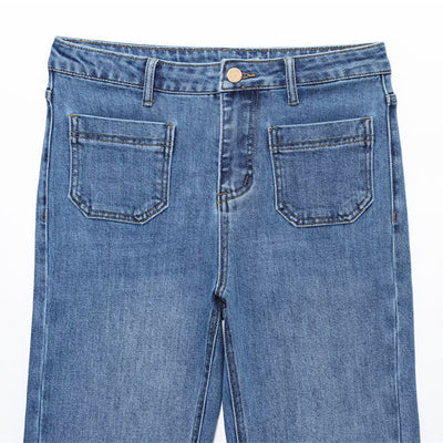 Jeans Cintura Alta con Detalles de Moda Europea y Americana - Image 3