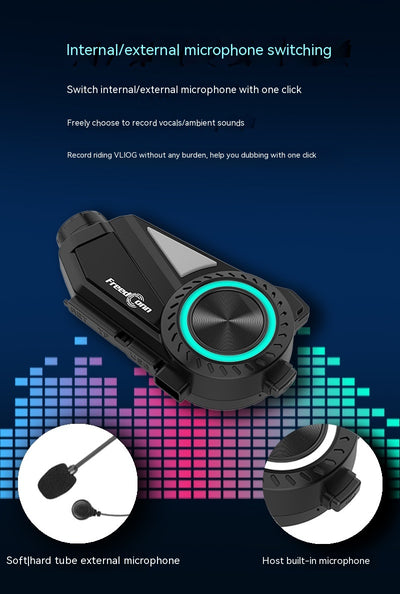 Sistema de Intercomunicador Bluetooth para Casco de Moto con Grabadora R3 - Image 4