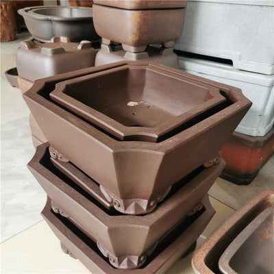 Maceta Cuadrada de Arena Púrpura para Plantas - Image 3