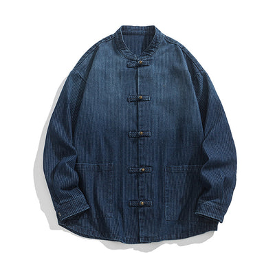 Chaqueta Denim Vintage Oversize Lavada con Cierre de Hebilla - Image 9
