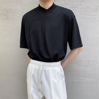 Playera Cuello Cruzado Manga Corta para Hombre - Ajuste Entallado - Image 3