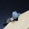 Anillo de Ópalo Australiano Natural con Fuego Deslumbrante