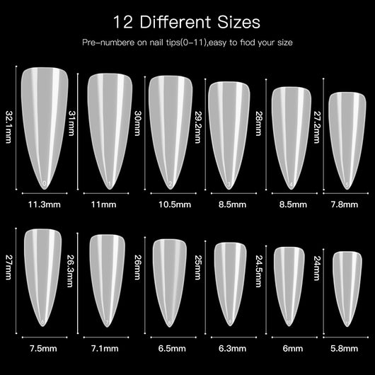 Uñas Postizas con Diseño de Gotas de Agua - Listas para Usar - Image 8