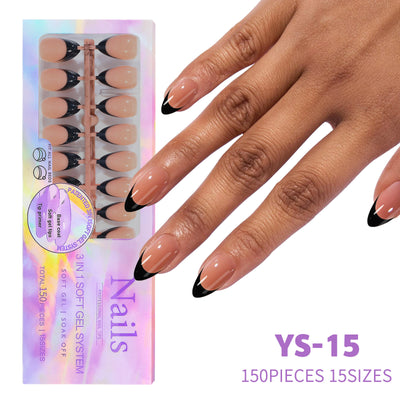 Uñas Postizas Estilo Francés Desmontables sin Marcas - Image 20