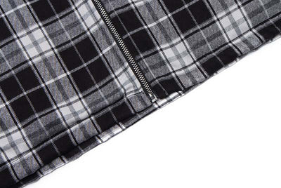 Chaqueta Acolchada de Algodón con Cuadros y Letras Bordadas para Hombre - Image 14