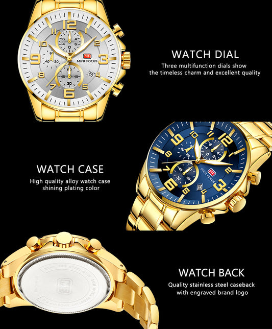 Reloj de Acero Inoxidable Luminoso Resistente al Agua para Hombre - Image 2