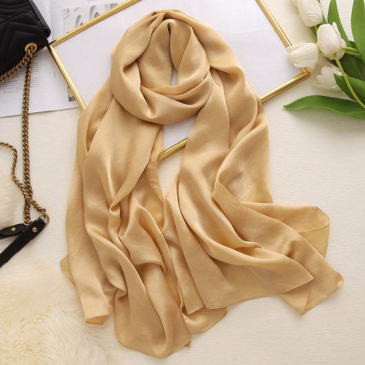Pañuelo de Satén Liso Estilo Coreano para Mujer - Image 15