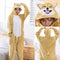 Pijama Tipo Enterizo de Franela con Diseño Shiba Inu