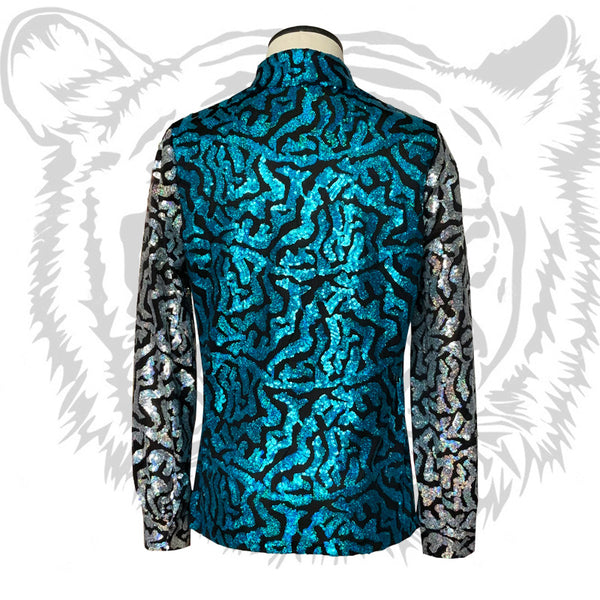 Camisa Brillo Tigre Estampada