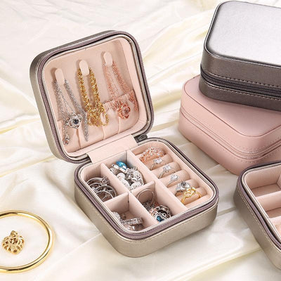 Caja de Almacenamiento Portátil con Cierre de Cremallera para Joyas - Estilo Europeo - Image 4