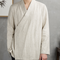 Camisa Tang Hanfu Tradicional - Lino Algodón para Hombre Estilo Retro Chino
