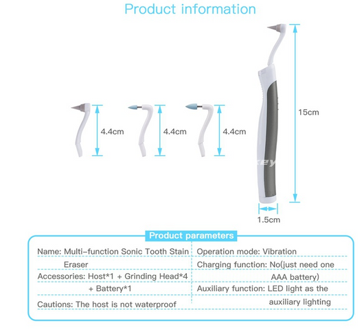 Kit Profesional de Blanqueamiento Dental Sónico con 3 Cabezales LED y Removedor de Sarro - Image 3