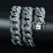 Emerald color men's Grande Cuban chain 20 inches