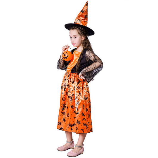 Disfraz de Bruja Calabaza para Niñas - Traje de Brujas Infantil para Halloween y Presentaciones - Image 10
