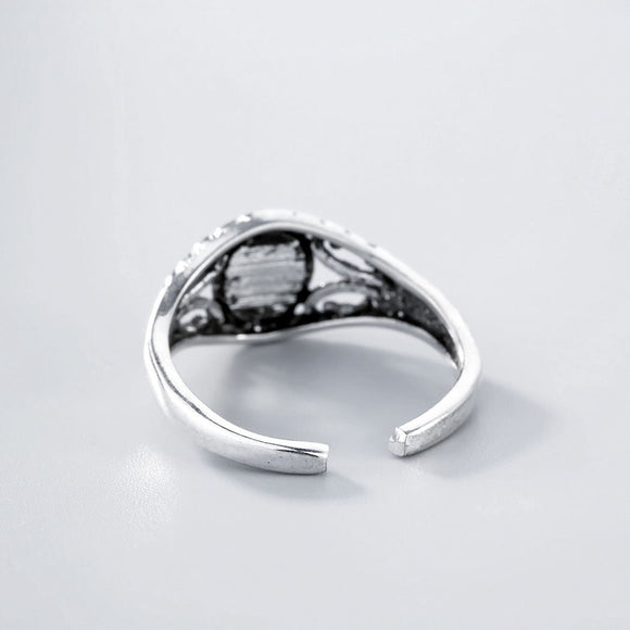 Anillo de Moda con Piedra Azul Elegante