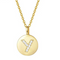 Single Studded Letter Necklace Y 925 Plateado
