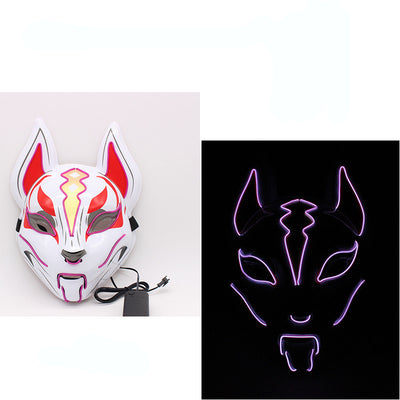 Máscara Facial Luminosa de Gato para Mujer - Cosplay Demon Slayer con Luz Fría - Image 15