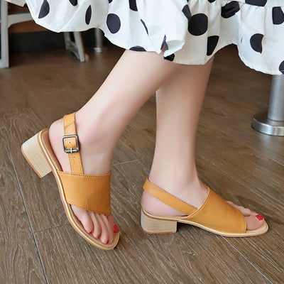 Sandalias Mujer Talla Grande con Tacón Grueso y Hebilla - Image 13