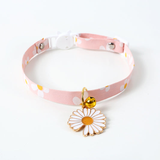 Collar Ajustable para Mascota con Cascabel de Girasol