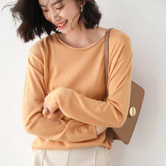 Suéter Suelto Estilo Coreano para Mujer - Prenda Base Versátil - Image 11