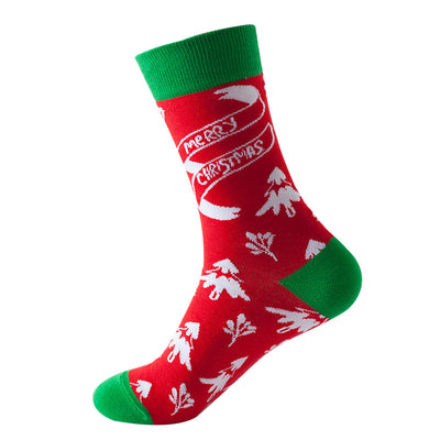 Calcetines Navideños de Algodón con Reno y Nieve - Diseño Festivo Alegre - Image 17