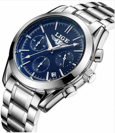 Reloj de Negocios Deportivo Acero Inoxidable Multifuncional con Calendario - Image 10
