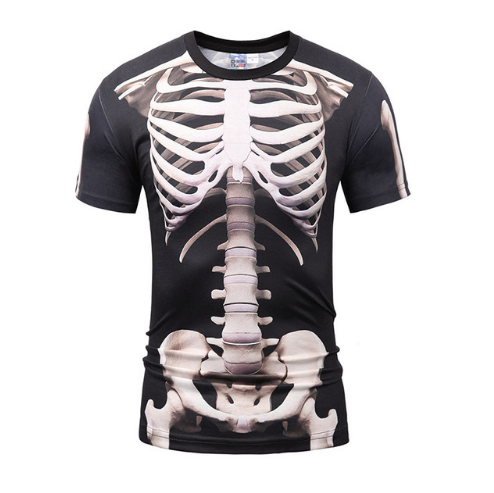 Chaleco Hip Hop Falso con Camiseta Slim Fit Manga Corta para Hombre