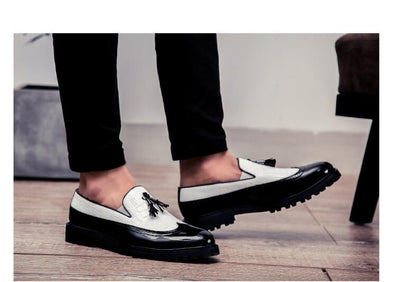 Zapatos Casuales Hombre Estilo Coreano con Borlas y Suela Gruesa - Image 14