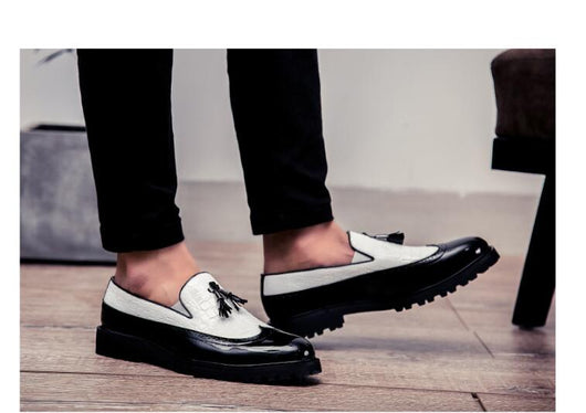 Zapatos Casuales Hombre Estilo Coreano con Borlas y Suela Gruesa - Image 14