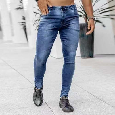 Pantalones Vaqueros Slim Rotos para Hombre - Estilo Europeo - Image 5
