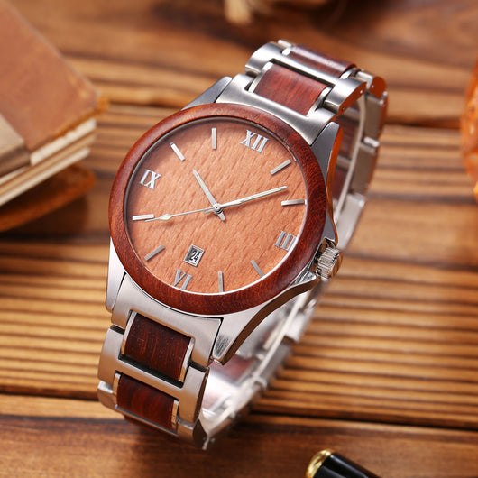 Reloj de Cuarzo para Hombre en Madera - Resistente al Agua - Image 6