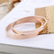 Pulsera de oro rosado pulida