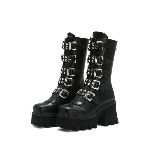 Botas Martin Plataforma Estilo Punk para Mujer - Image 2