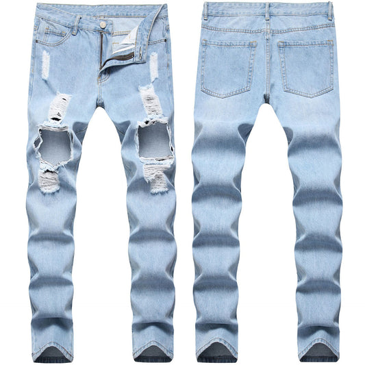 Jeans Azul Claro Rotos para Hombre