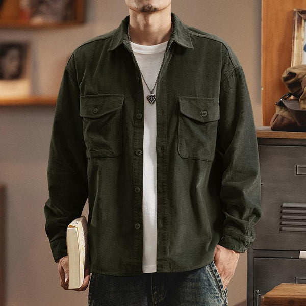 Chaqueta de Trabajo Pesada Estilo Retro Americano para Hombre