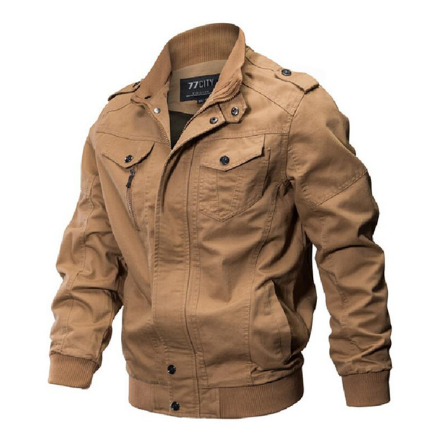Chaqueta Bomber Militar Talla Grande Hombre Otoño Invierno Algodón Lavado Táctica - Image 6