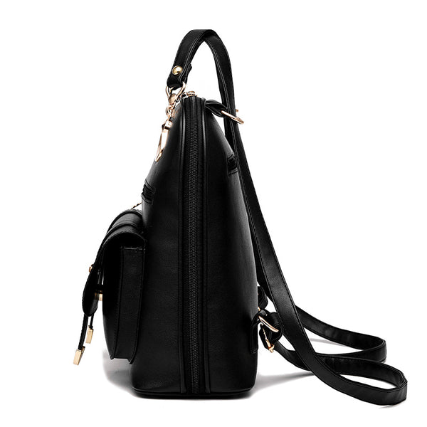 Mochila Bolso Convertible de Piel Sintética para Mujer