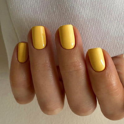 Uñas Postizas Cuadradas Cortas Color Sólido Clásico - Image 13